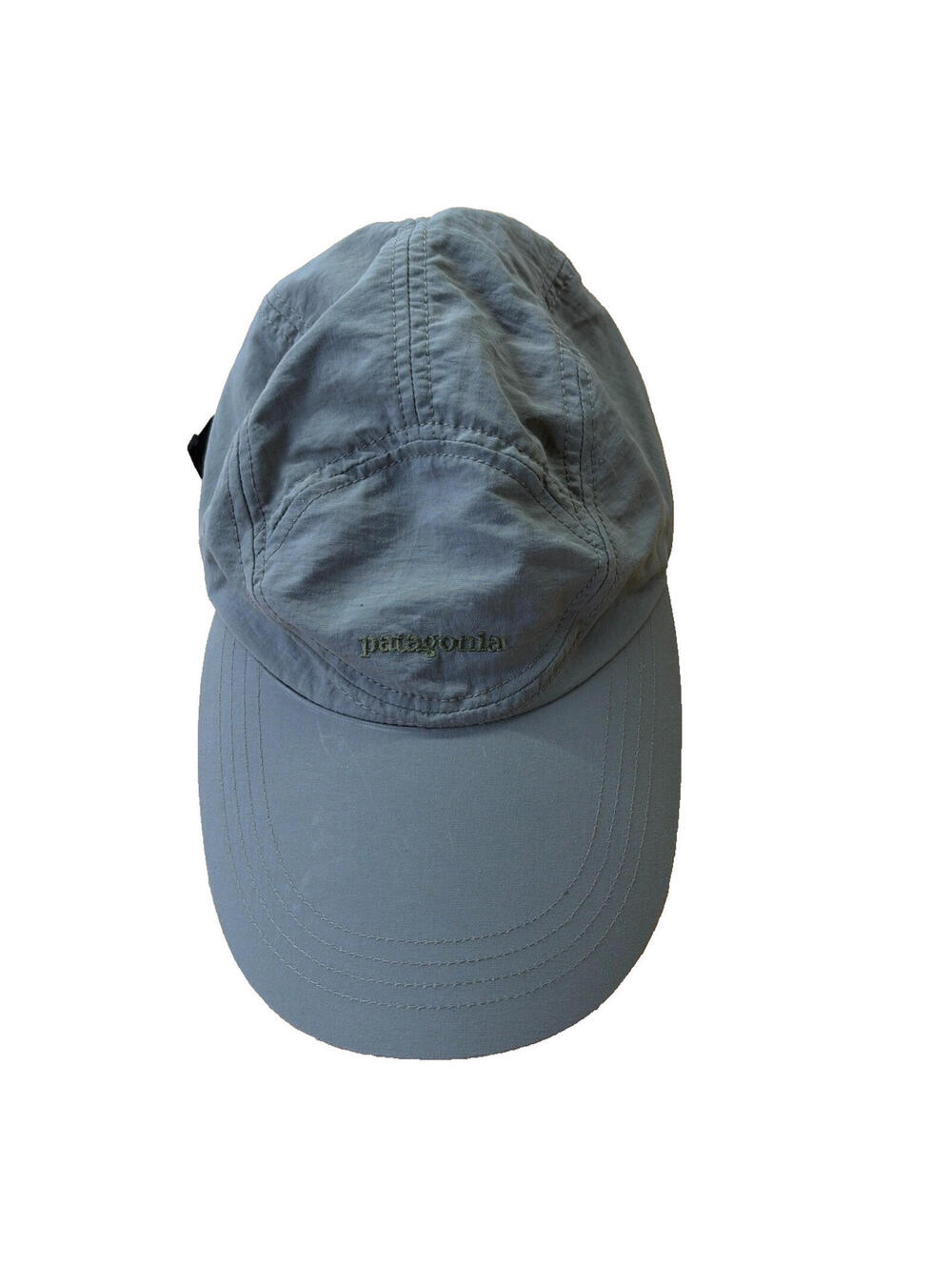 Y2K Patagonia Sunshade Long Bill Cap Hat Beige Nylon Fishing Outdoor Hiking